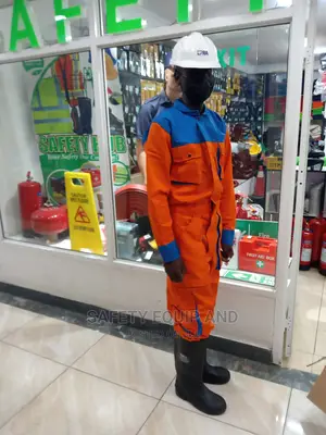 Quality Batched Overalls-Orange and Blue-Best Quality