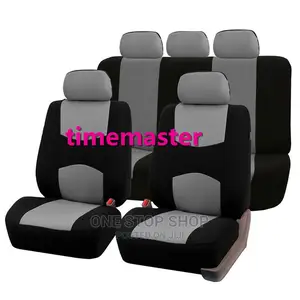 Grey Black Soft Fabric Seat Cover