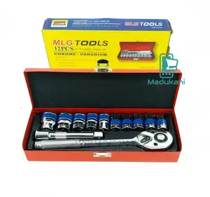 MLG 12pcs Socket Wrench Box Spanner Set With Ratchet Handle