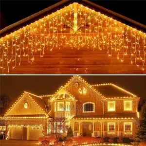 Christmas Large Warm White 3x3 Curtain Dropping LED Lights