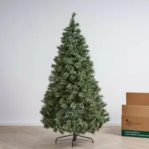 6ft Christmas Pine Tree Snow Themed Branches