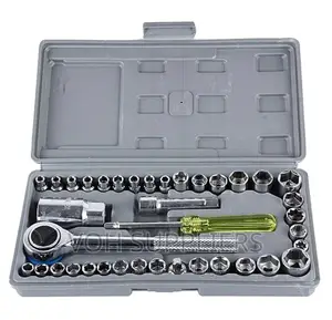 40 Pcs Automobile Motorcycle Tool Box Set Socket Wrench