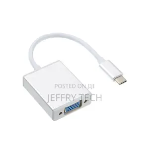 Type-C to Female Vga Adapter Cable Converter Usb-C Hdtv For