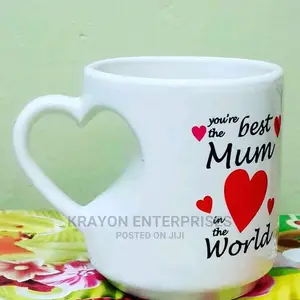 White Love Handle Mug
