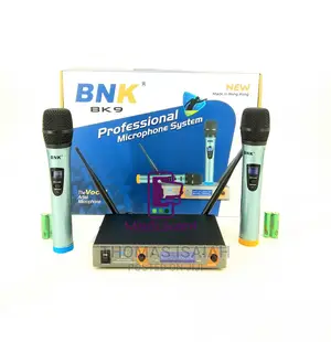 BNK BK9 UHF Dual Channel Wireless Microphone System