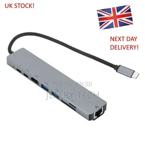 8-In-1 USB-C Hub Type-C Multiport Card Reader Adapter 4K HDM