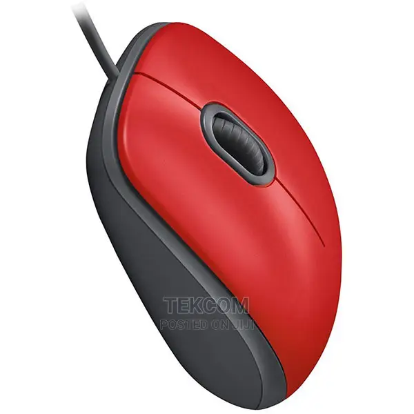 Logitech M110 Silent Corded Mouse Red