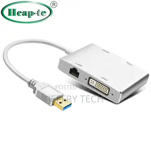 4 in 1 USB 3.0 to HDMI VGA DVI RJ45 10/100 Gigabit Ethernet