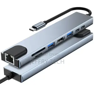 8 Port Hubs for Type-C Devices Laptop Mac Book Usb Port Adap