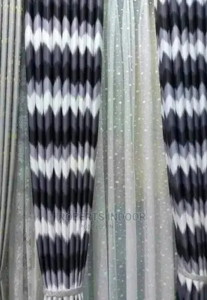 Printed Black Curtain