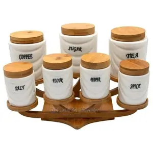 *7 Pcs Ceramic Canister Set