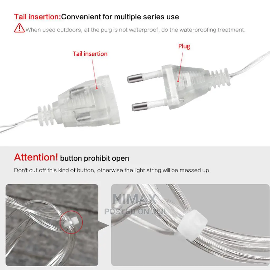 Christmas Led 3x3mtrs Net Mesh Warm White Curtain Lights