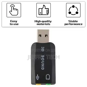 Sound Card Adapter 5.1 for PC Laptop Black