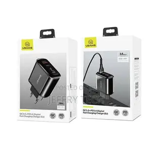 Usams Qc 3.0 18W Digital Display Fast Charger (Eu)