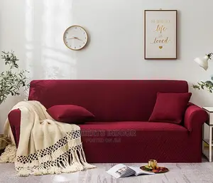Maroon 5 Seater Elastic Sofa Cover