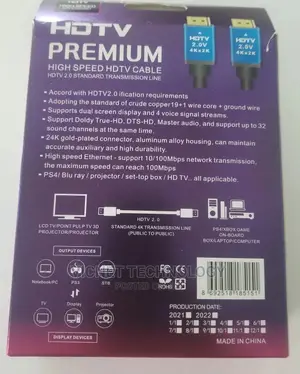 2.0V 4K 1.8gbps High Speed HDTV HDMI Cables