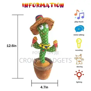 32cm Dancing Singing Talking Cactus Plush Toy