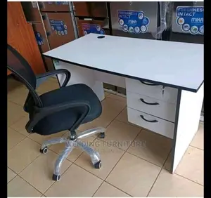 Office Desk and Mesh Chair