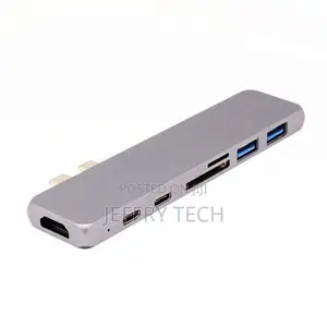 USB C Hub 7 in 1 Aluminum Type-C Hub Adapter ,HDMI Hub For