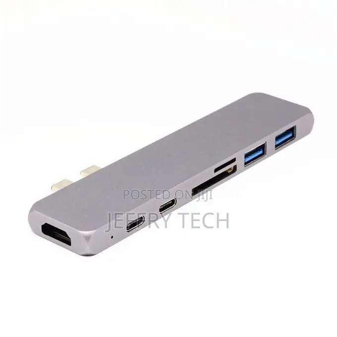 USB C Hub 7 in 1 Aluminum Type-C Hub Adapter ,HDMI Hub For