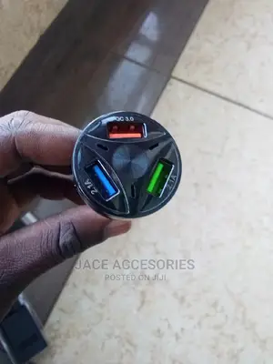 Car Fast Charger 3 Port for Samsung Galaxy,iPhone , Xiaomi