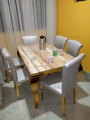 6 Seater Executive Marble Dining Table