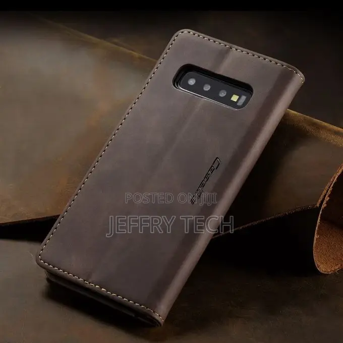 Galaxy S10 Plus Case, Retro PU Leather TPU Inner Wallet Case