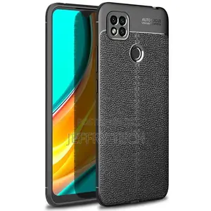 Redmi 9C Case, Litchi Skin Anti-Slip Resilient TPU Armor Ult