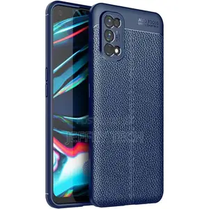 OPPO Realme 7 Pro Case, Litchi Skin Anti-Slip Resilient TPU