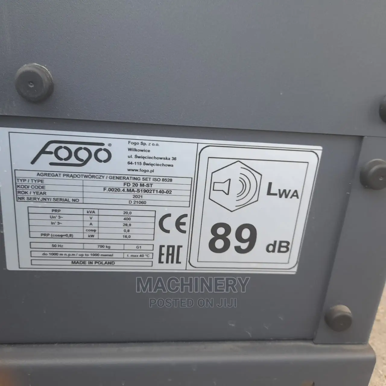 20kva New Perkins Generator