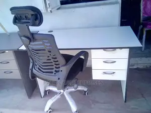 1.2 Meters Office Desk and High Back Reclining Chair