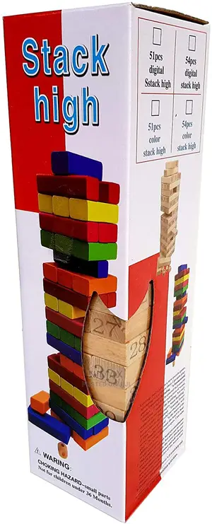 Jenga Wooden Giant Size Game Building Blocks 54 Pieces