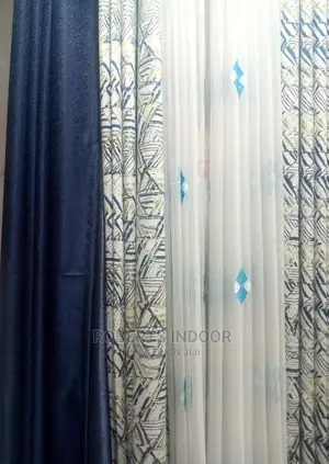 Navy Blue Elegant Curtain