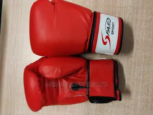 A Pair of Leather Boxing Glove 16oz Red