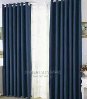Navy Blue Linen Curtains