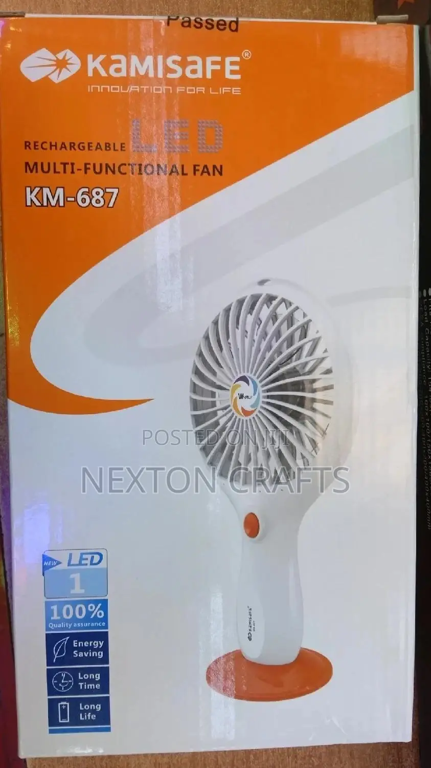 Kamisafe Multi Functional Rechargeable Fan