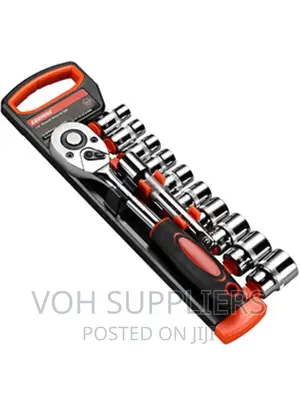 12pcs 1/2 Inch Ratchet Socket Wrench Set, Drive Socket