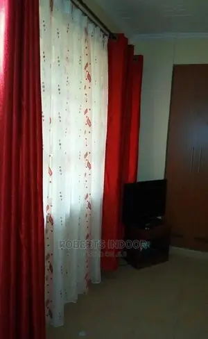 Red Elegant House Curtain