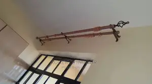 3m Brown Double Curtain Rod