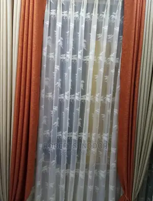Orange Elegant House Curtain