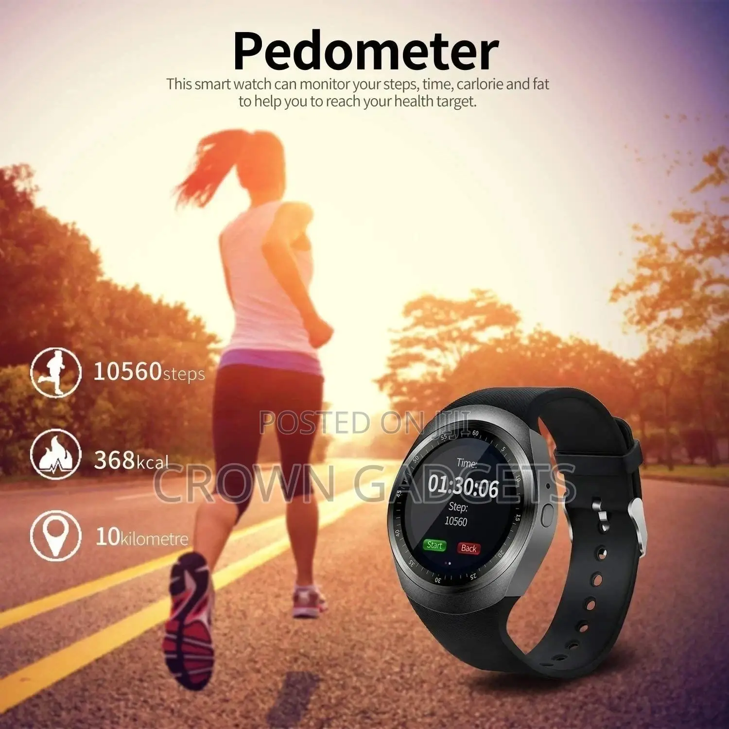 Y1 Smartwatch With Pedometer
