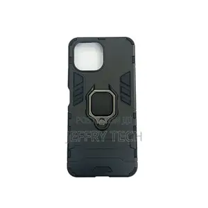 Phone Case With Finger Holder for Xiaomi Mi 11 Lite - BLACK