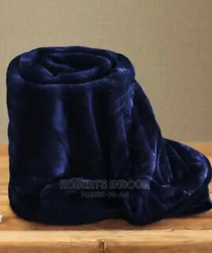 Navy Blue Elegant Fleece Blanket