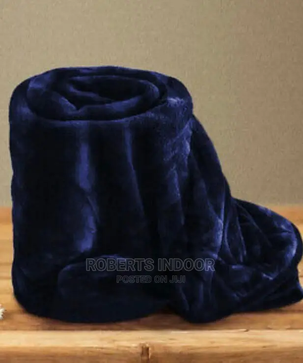 Navy Blue Elegant Fleece Blanket