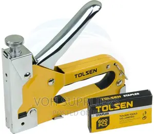 Tolsen Staple Gun, 43021, Yellow and Silver
