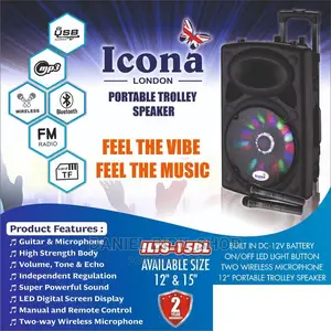 Icona Trolley Bluetooth Speaker 12inch