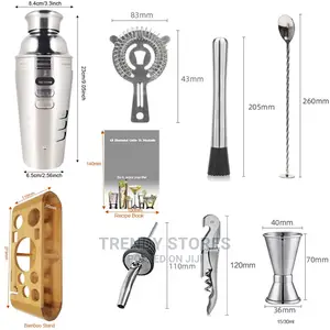 750ML Boston Cocktail Shaker Bar Tools Set