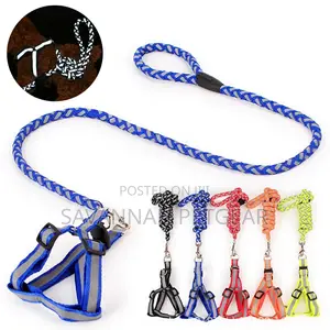 Dog Leash Harness Combo With Reflective Night Visibility