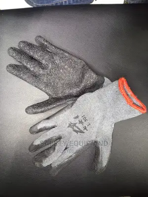 Safety Gloves Grey Coated With Nitrile