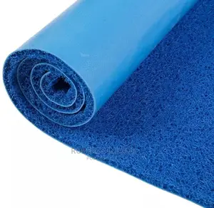 Blue Sphaghetti Pvc Coil Carpet Mat